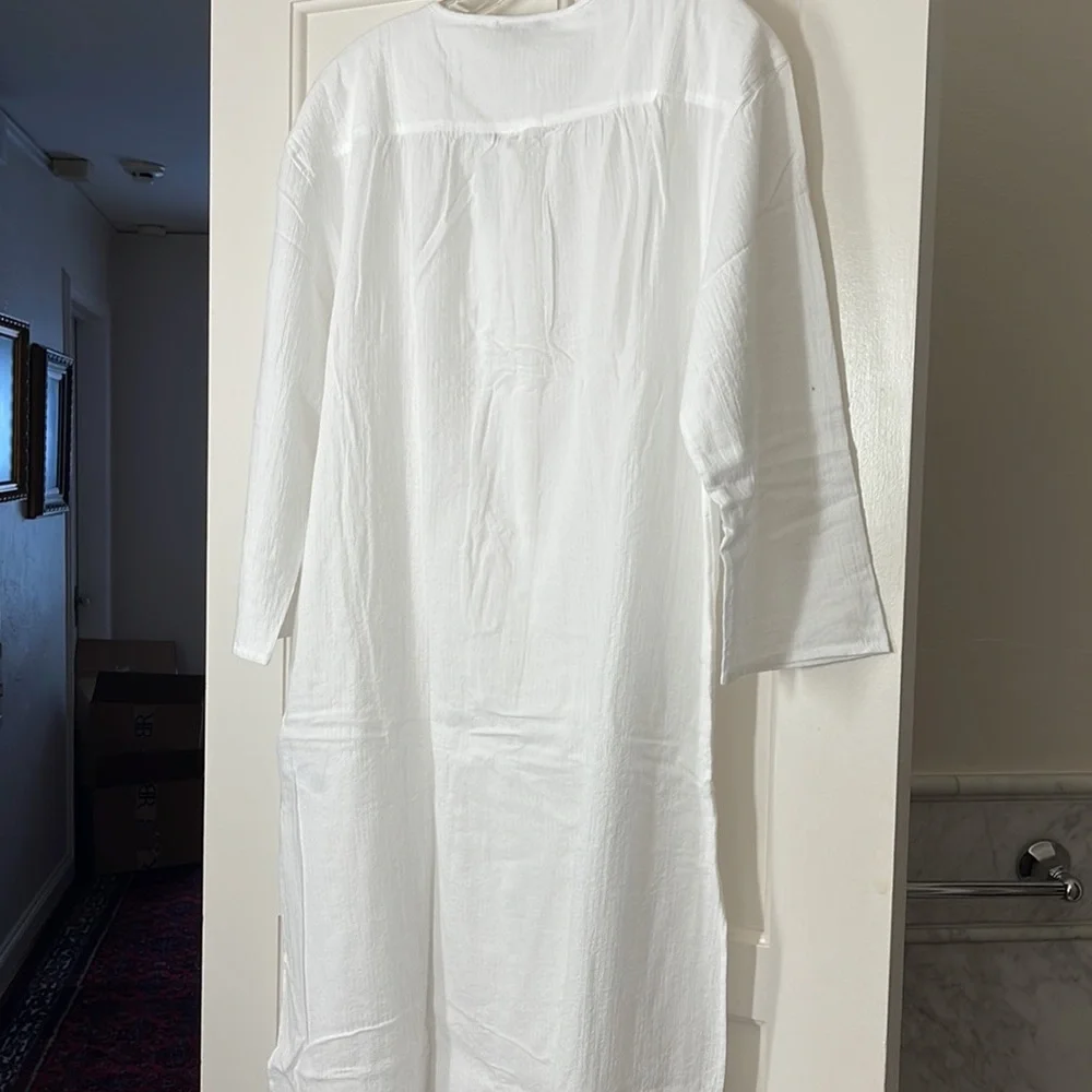 J.Crew Soft gauze button-down tunic dress BH542